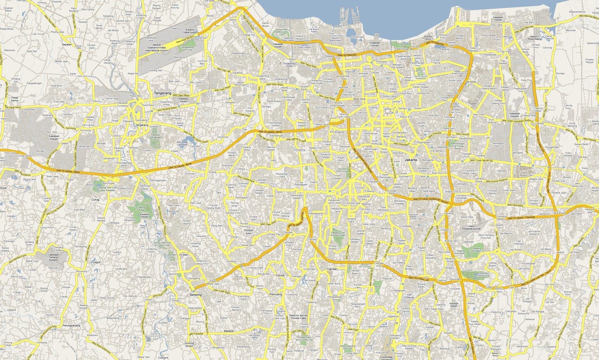 Mapa ulic Dżakarty