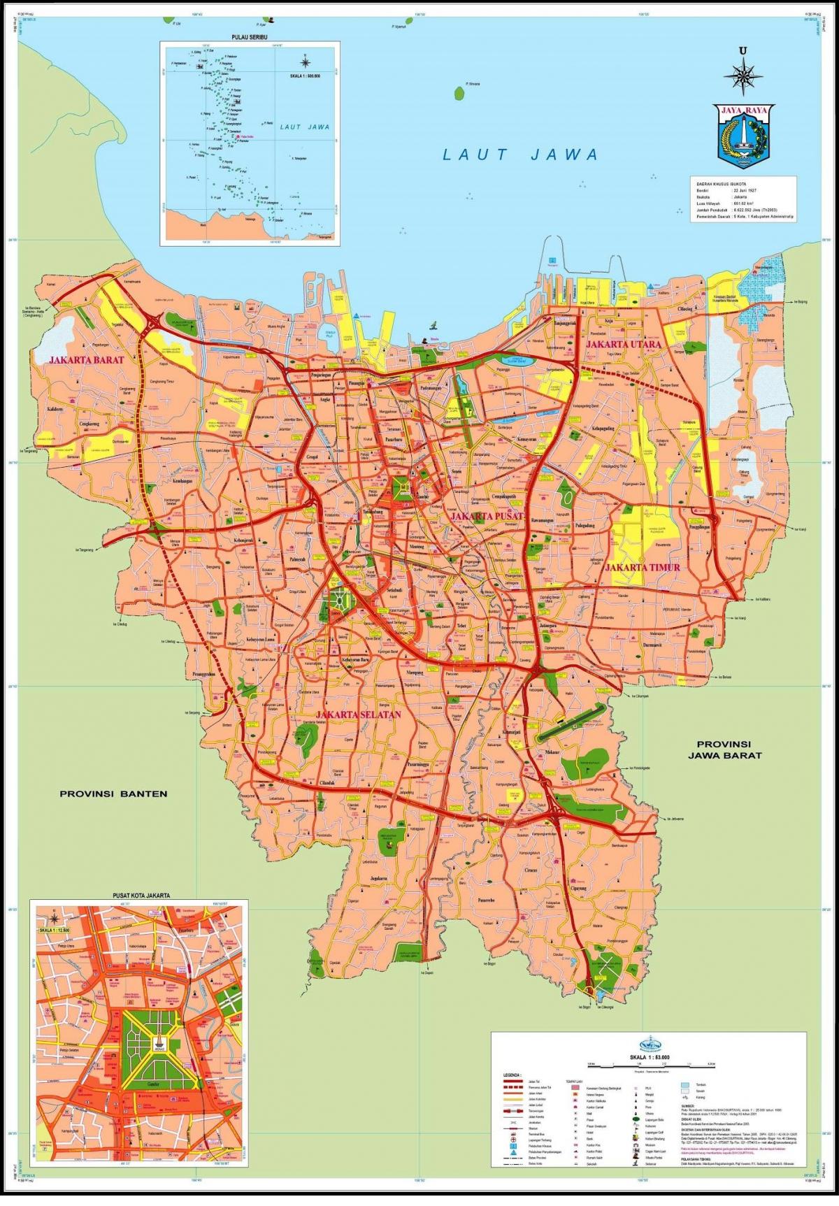 Mapa miasta Dżakarta